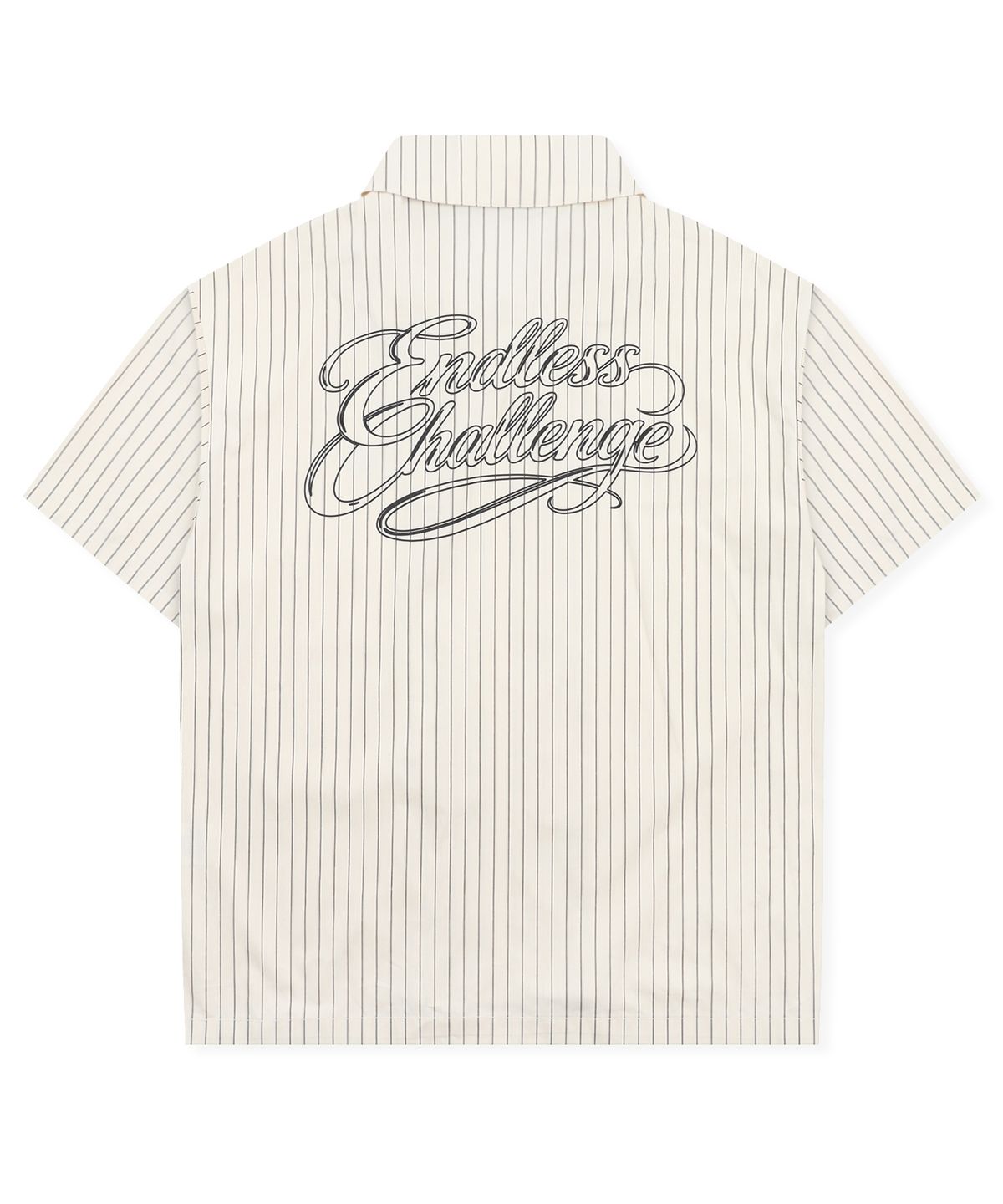 엑스톤즈(XTONZ) XTS043 핀 스트라이프 크롭 셔츠 (CREAM)