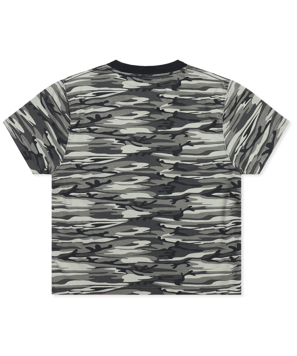 엑스톤즈(XTONZ) XTT159 컷오프 아플리케 카모 티셔츠 (BLACK/CAMO)