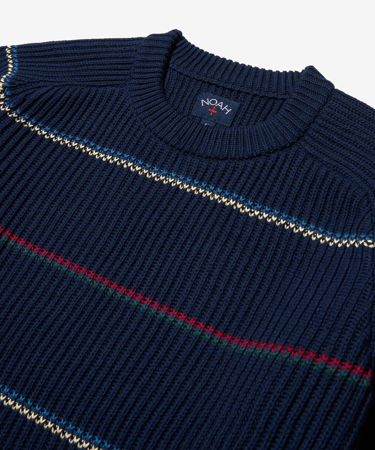 노아(NOAH) (U) 스트라이프 셰이커 스웨터 네이비 스트라이프 STRIPED SHAKER SWEATER NAVY STRIPE