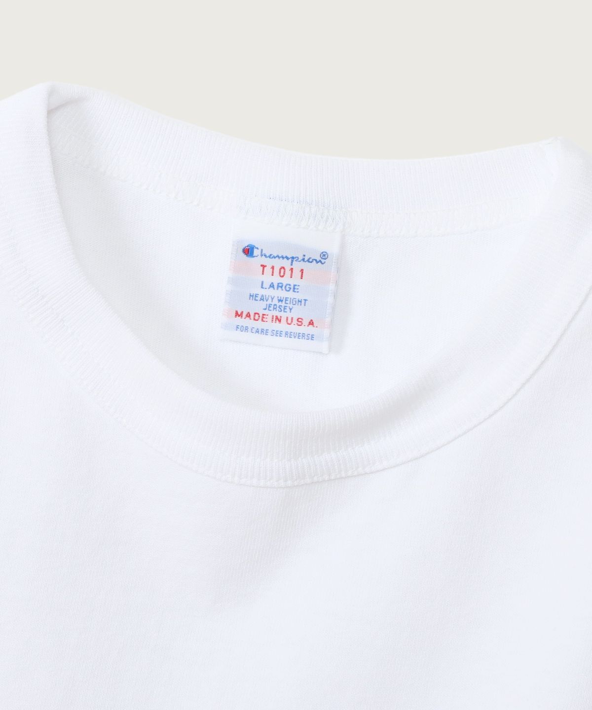 챔피온(CHAMPION) T1011 헤비웨이트 티셔츠 White (Made in USA)