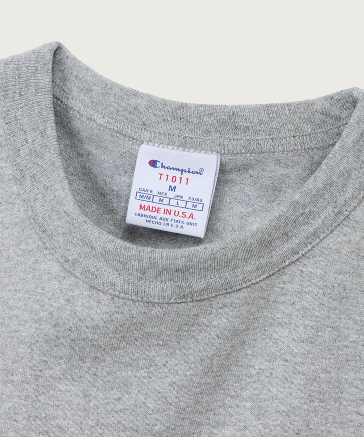 챔피온(CHAMPION) T1011 헤비웨이트 티셔츠 Grey (Made in USA)
