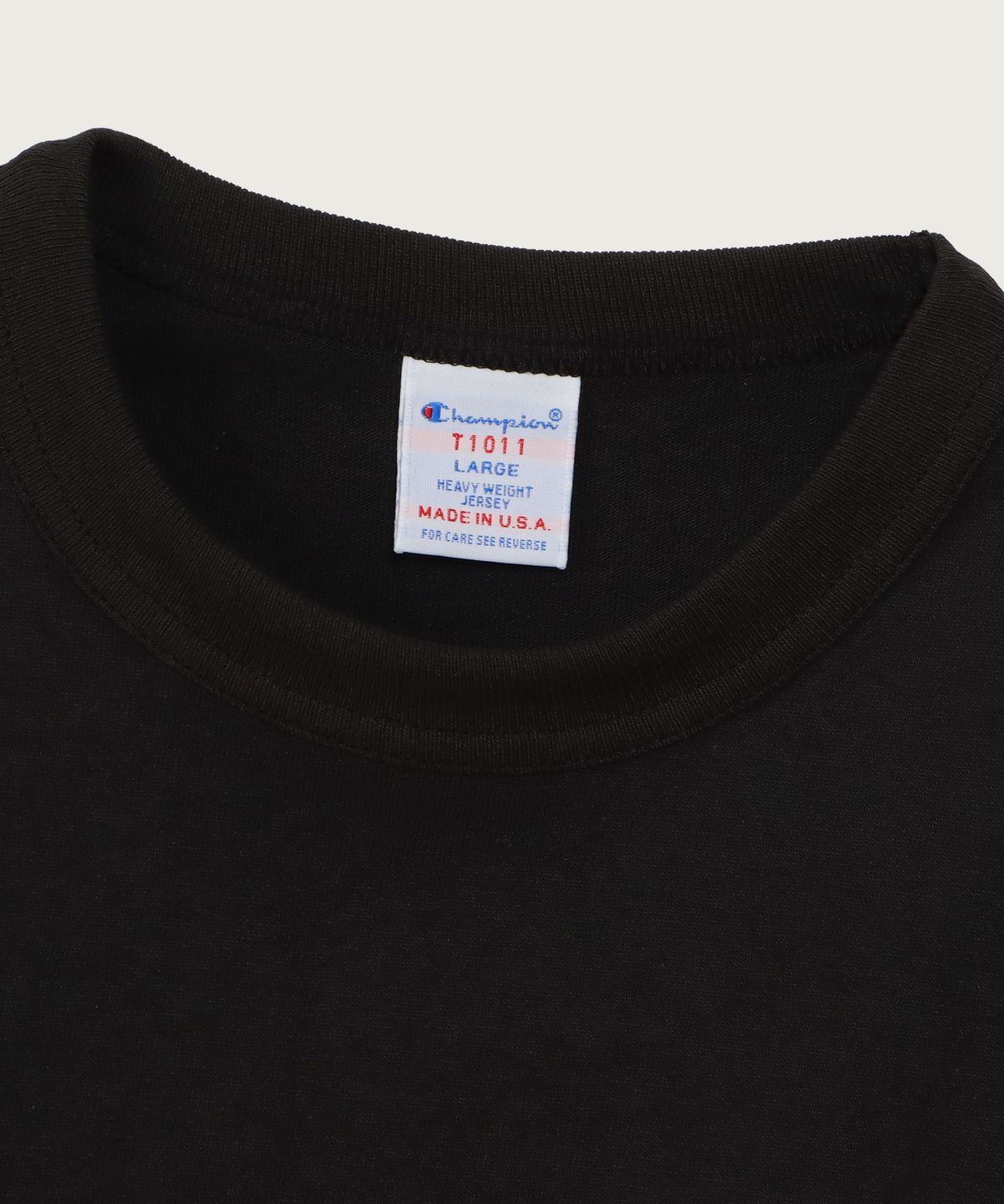 챔피온(CHAMPION) T1011 헤비웨이트 티셔츠 Black (Made in USA)