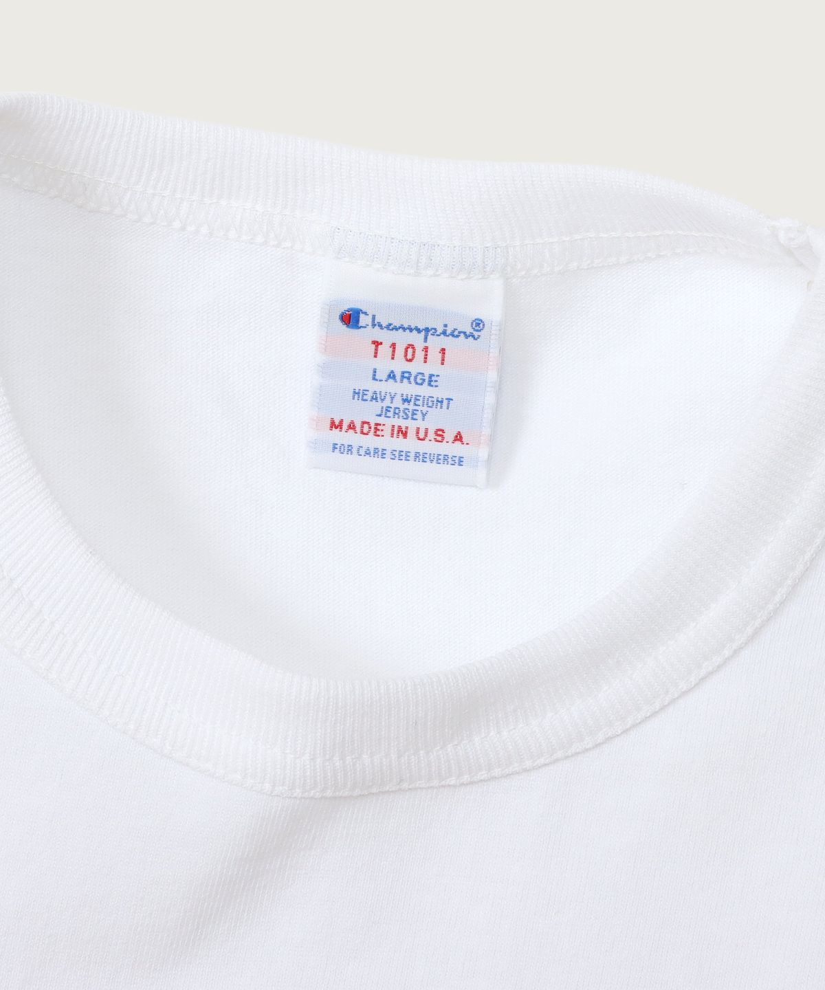 챔피온(CHAMPION) T1011 헤비웨이트 포켓 티셔츠 White (Made in USA)