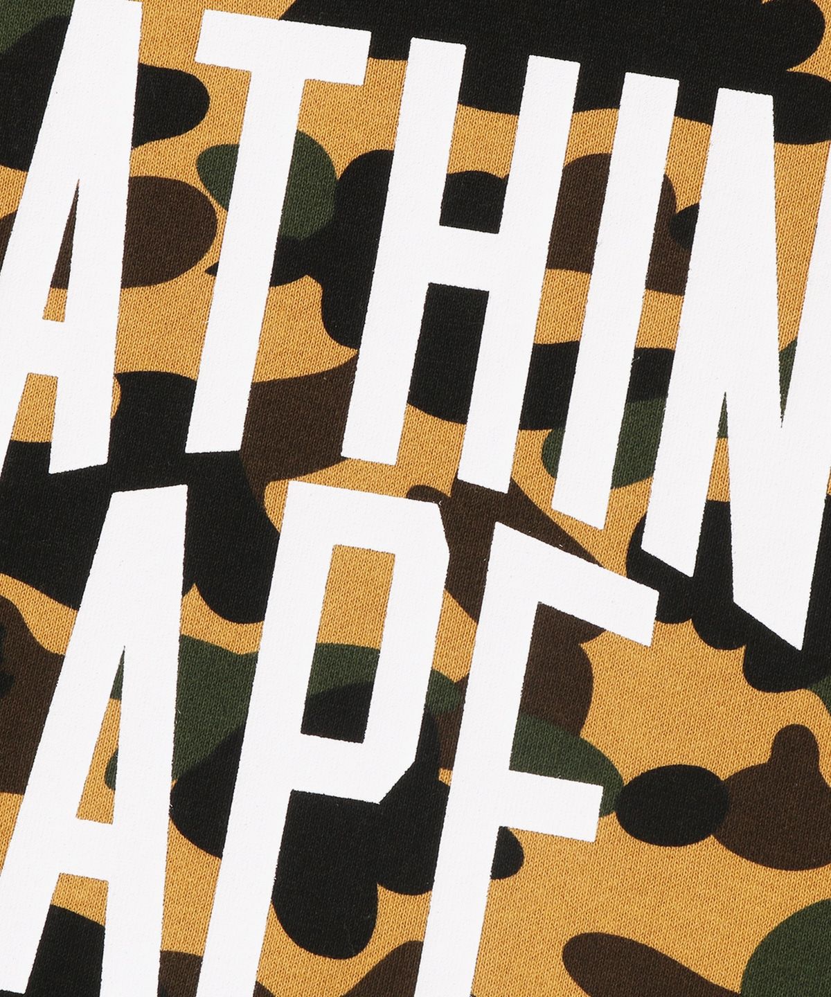 베이프(BAPE) 퍼스트 카모 풀오버 후드(M) YELLOW