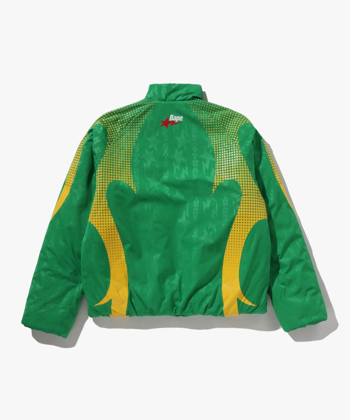 베이프(BAPE) 아바 프레임 모노그램 자카드 멀티 로고 패디드 자켓(M) GREEN