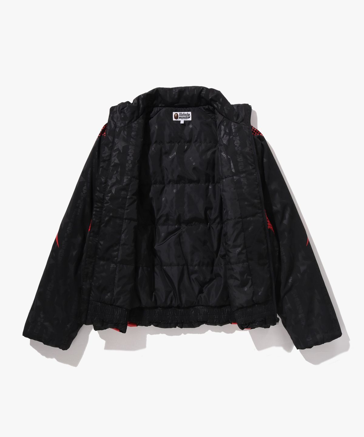 베이프(BAPE) 아바 프레임 모노그램 자카드 멀티 로고 패디드 자켓(M) BLACK