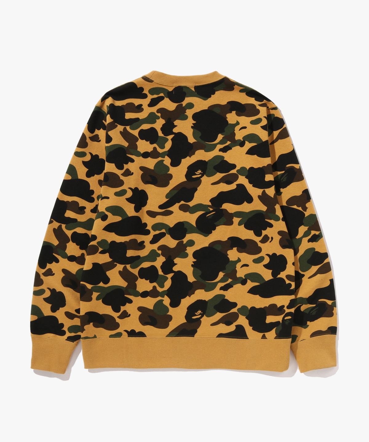 베이프(BAPE) 퍼스트 카모 콜리지 크루넥 스웨트셔츠(M) YELLOW