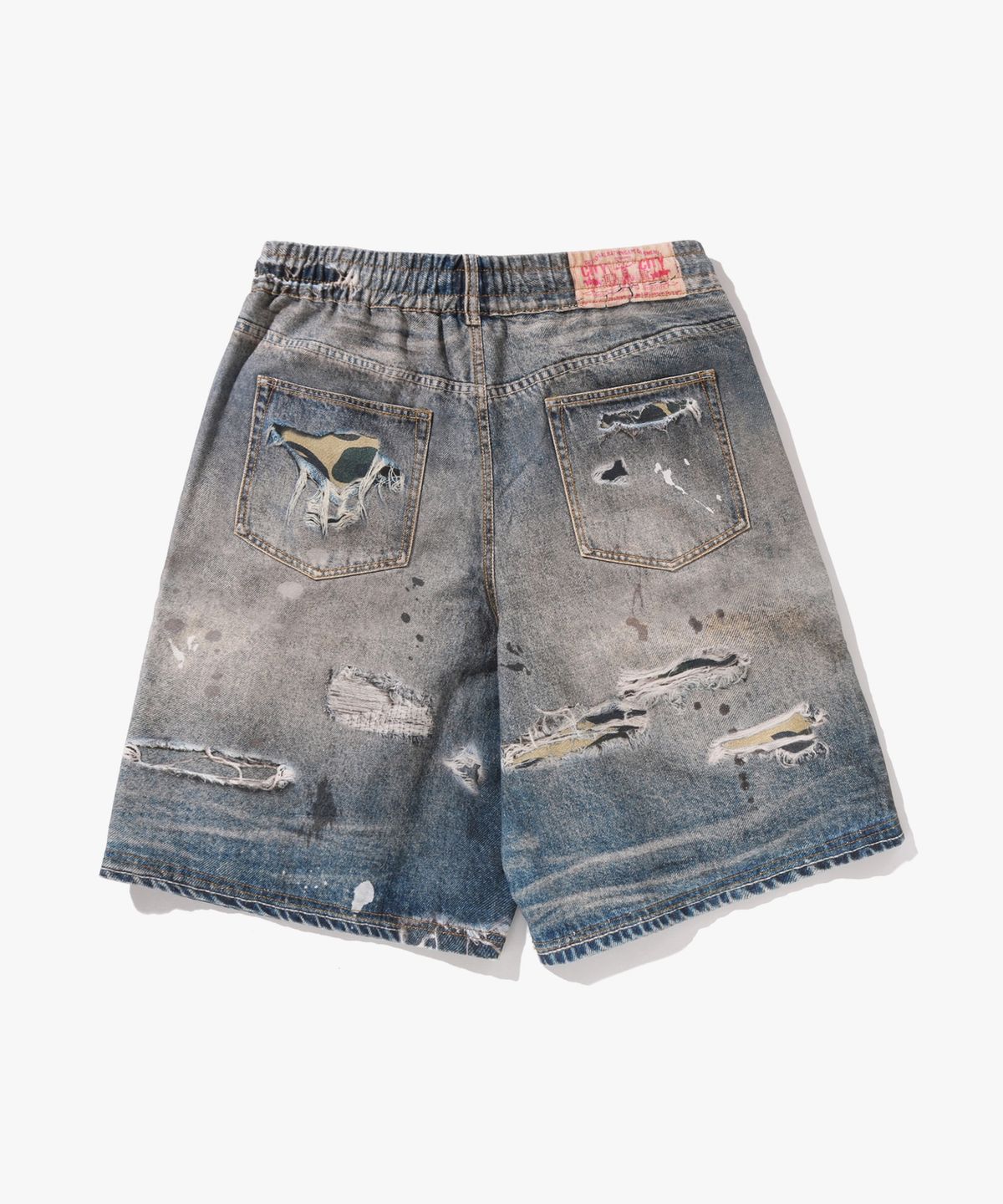 베이프(BAPE) 베이프 스타 페이크 프린트 릴렉스드 핏 쇼츠(M) LIGHTINDI