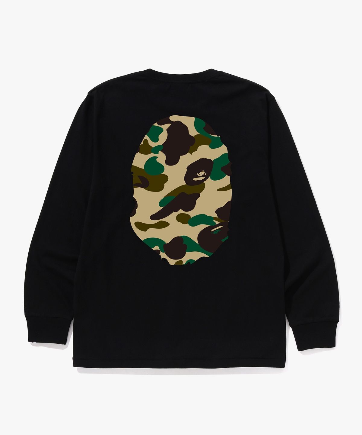 베이프(BAPE) 퍼스트 카모 빅 에이프 헤드 롱슬리브 티셔츠(M) BLACK/YELLOW