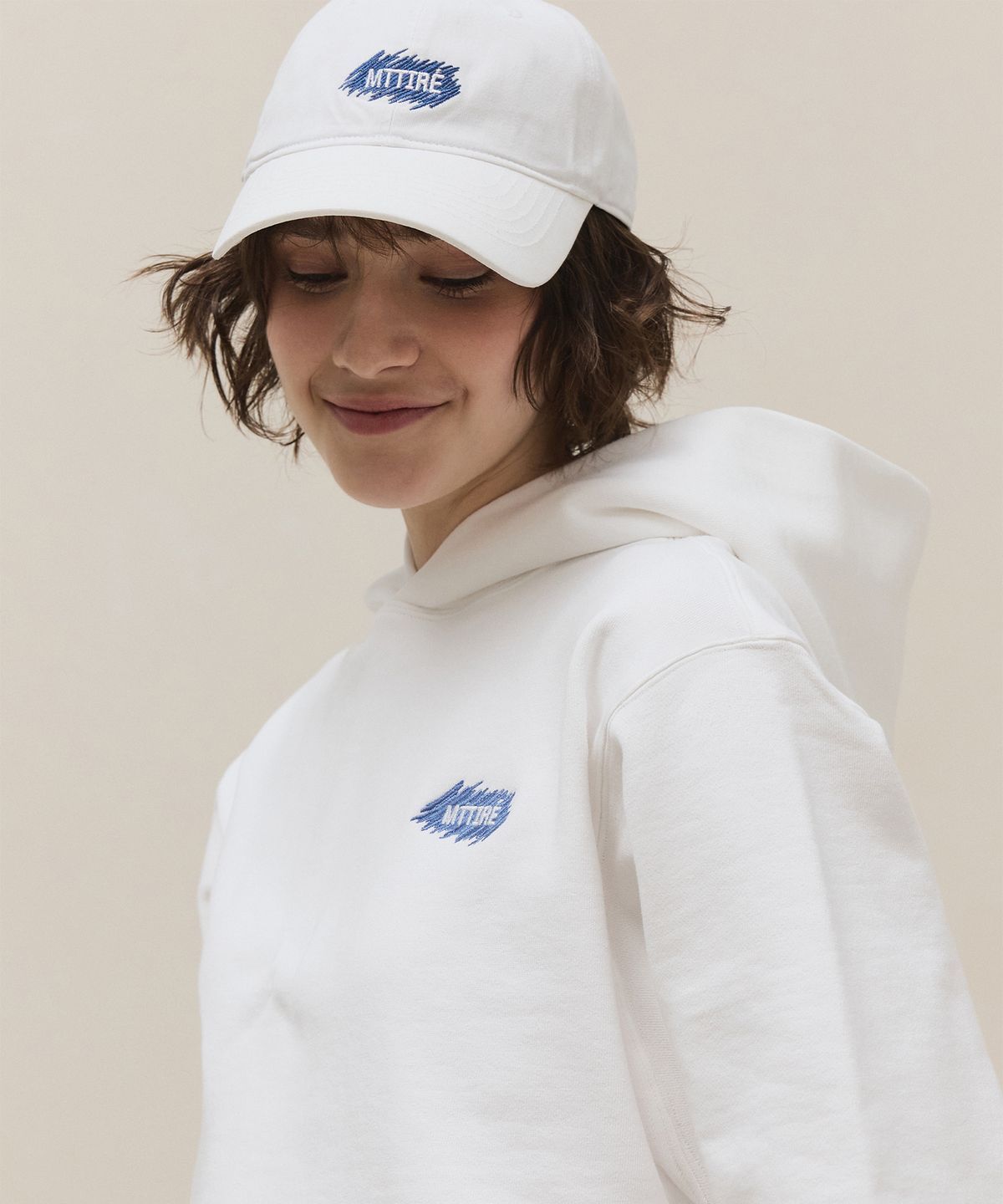 마티레(MTTIRÉ) Washing Stichi Logo Cap / White