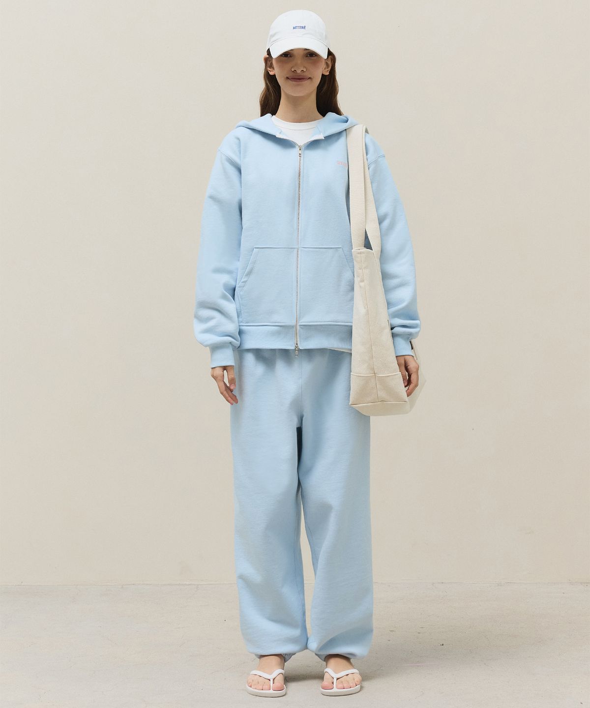 마티레(MTTIRÉ) 2Way Basic Zip-Up / Sky Blue