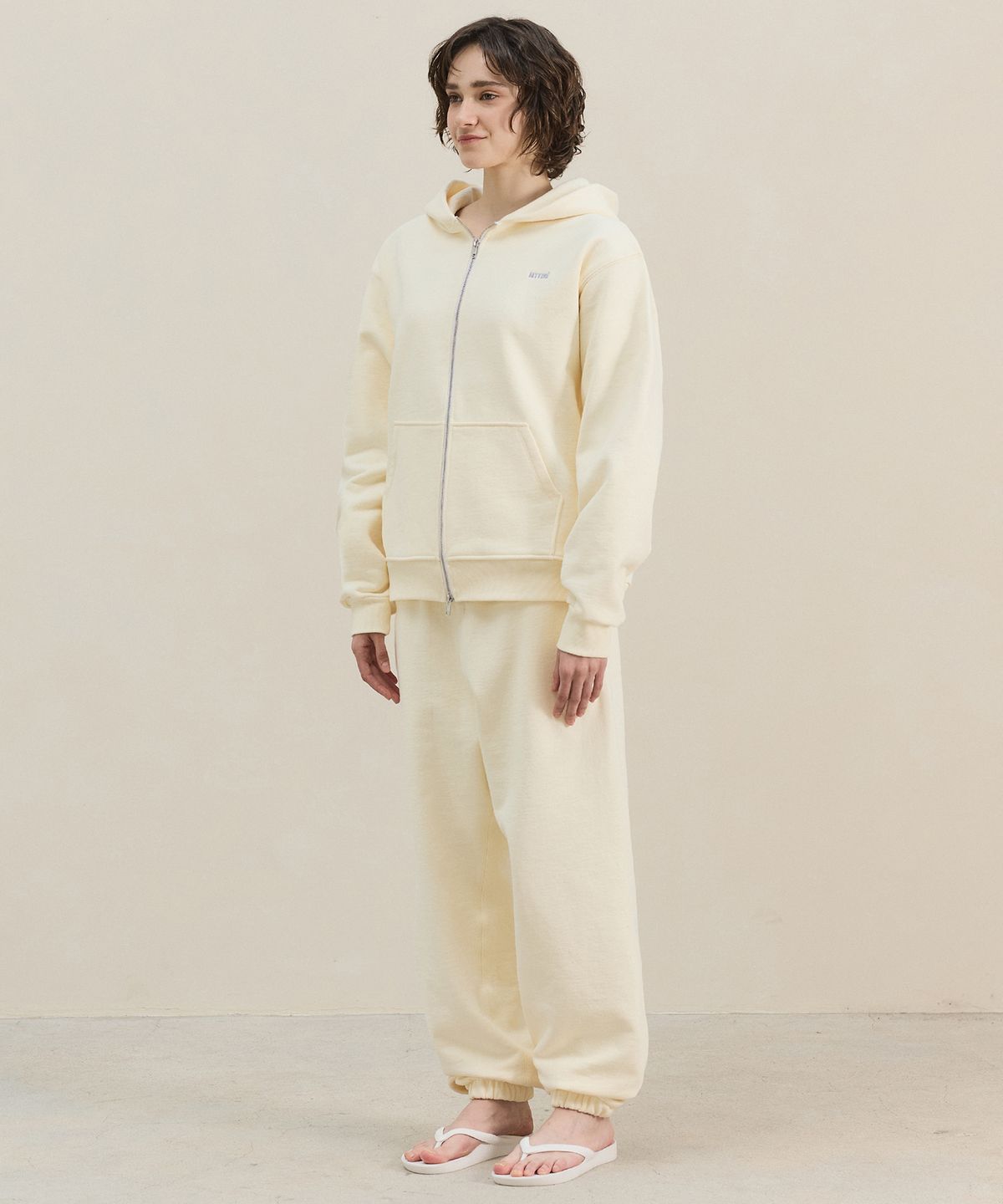 마티레(MTTIRÉ) 2Way Basic Zip-Up / Light Yellow