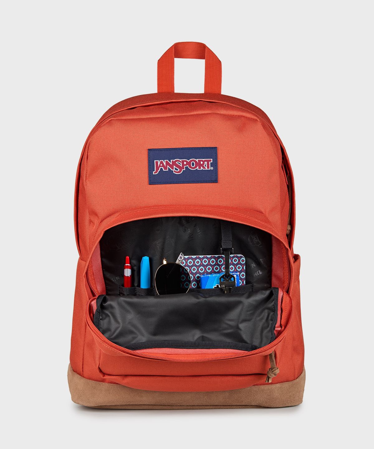 잔스포츠(JANSPORT) 라이트팩 익스프레션 WESTBOUND EMBROIDERY DUNE RED