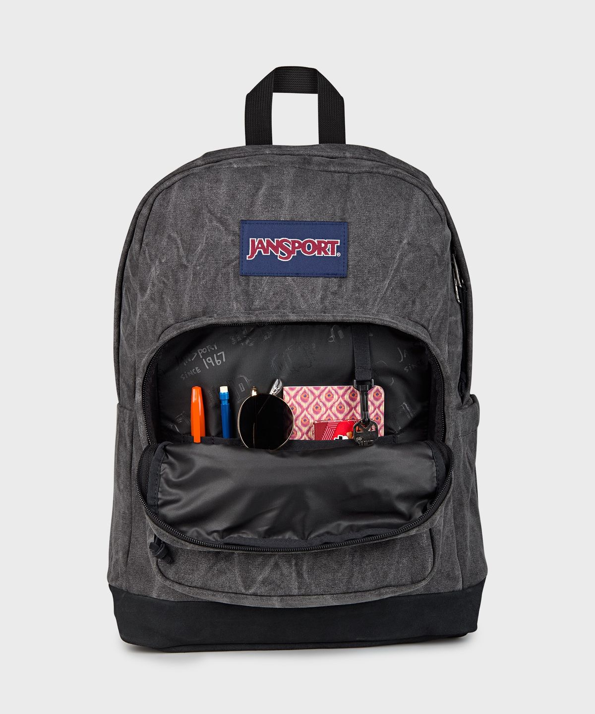잔스포츠(JANSPORT) 라이트팩 익스프레션 AGED CANVAS BLACK