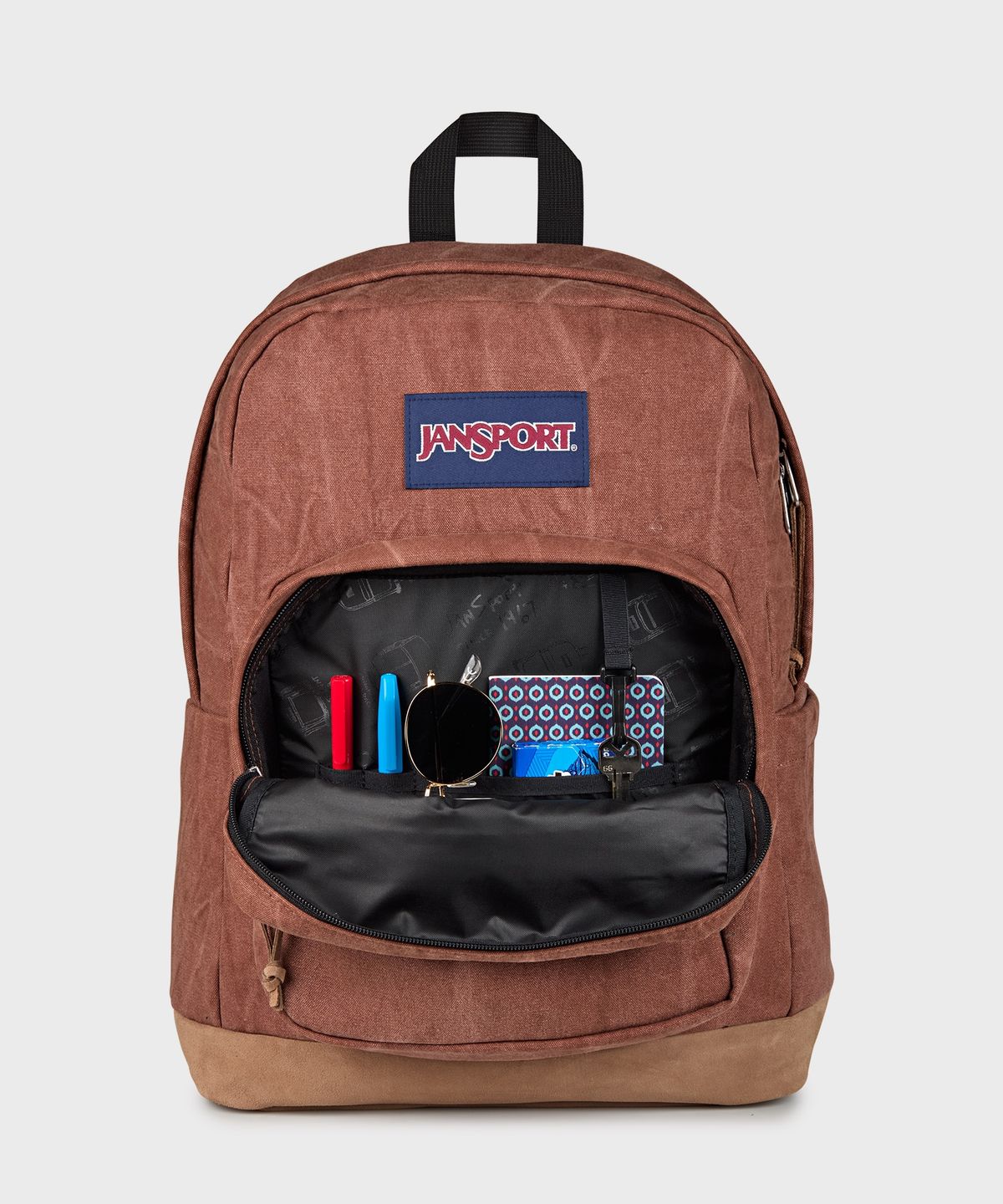잔스포츠(JANSPORT) 라이트팩 익스프레션 AGED CANVAS BROWN