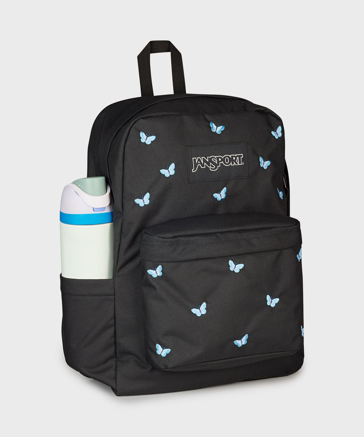 잔스포츠(JANSPORT) 슈퍼브레이크 플러스 랩탑 FX TINY BUTTERFLIES BLACK