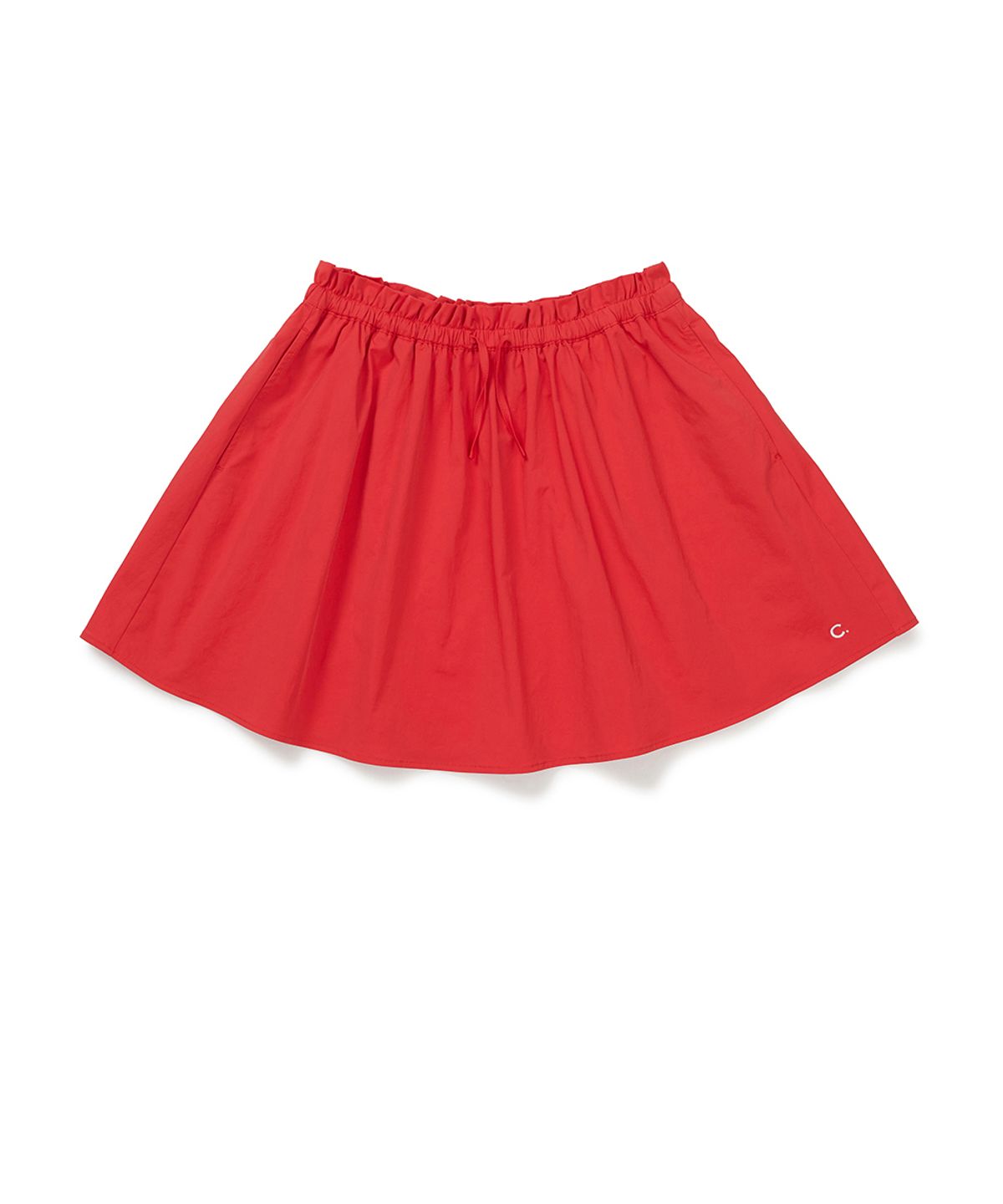 클로브(CLOVE) [26SM clove] Shirring Volume Mini Skirt (Red)