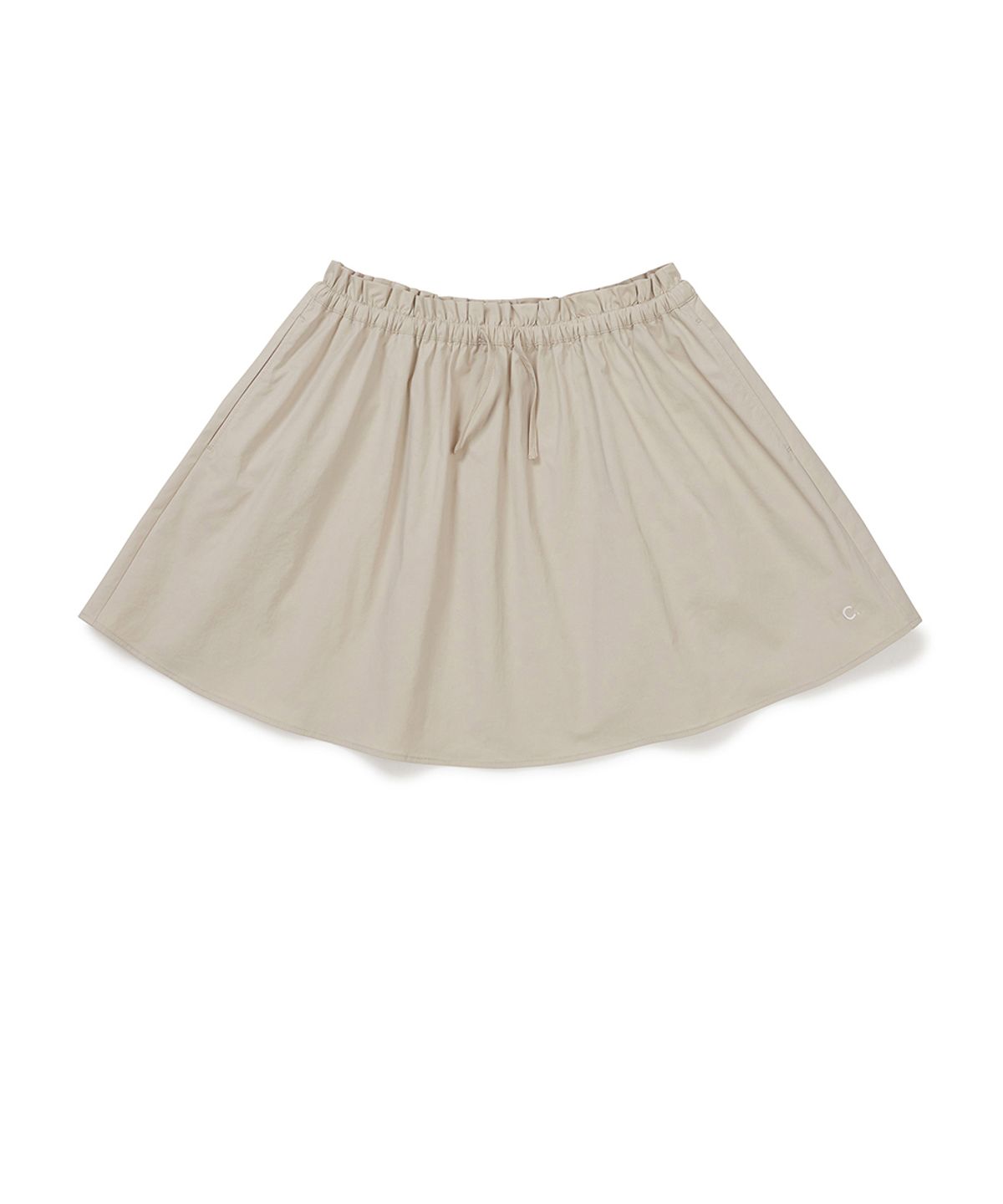 클로브(CLOVE) [26SM clove] Shirring Volume Mini Skirt (Beige)