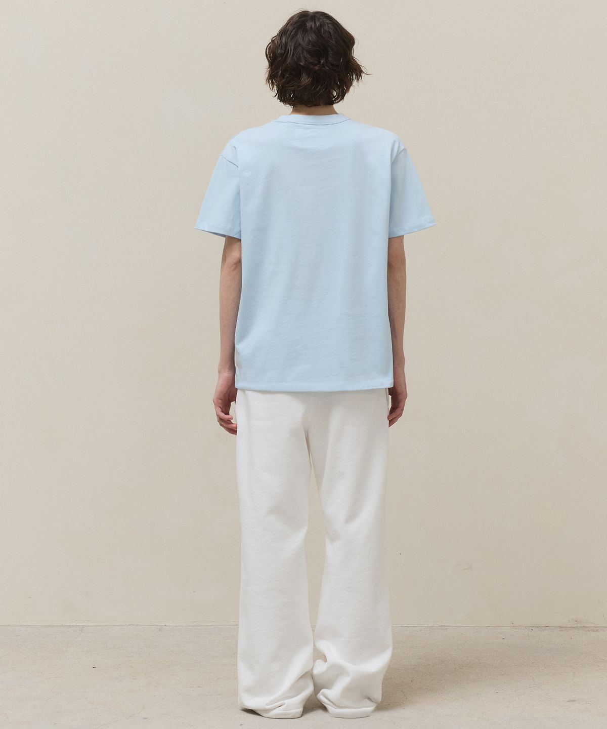 마티레(MTTIRÉ) Stichi Logo T-shirt / Sky Blue