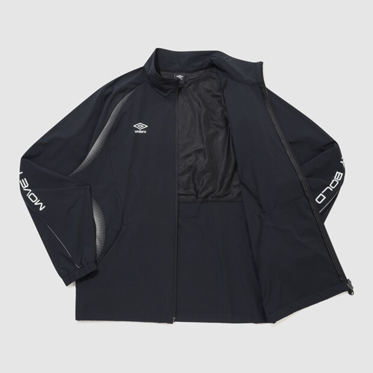 엄브로(UMBRO) [COOLING] 슬로우킥 냉감 스탠넥 바람막이 자켓 블랙 UR221SJK51