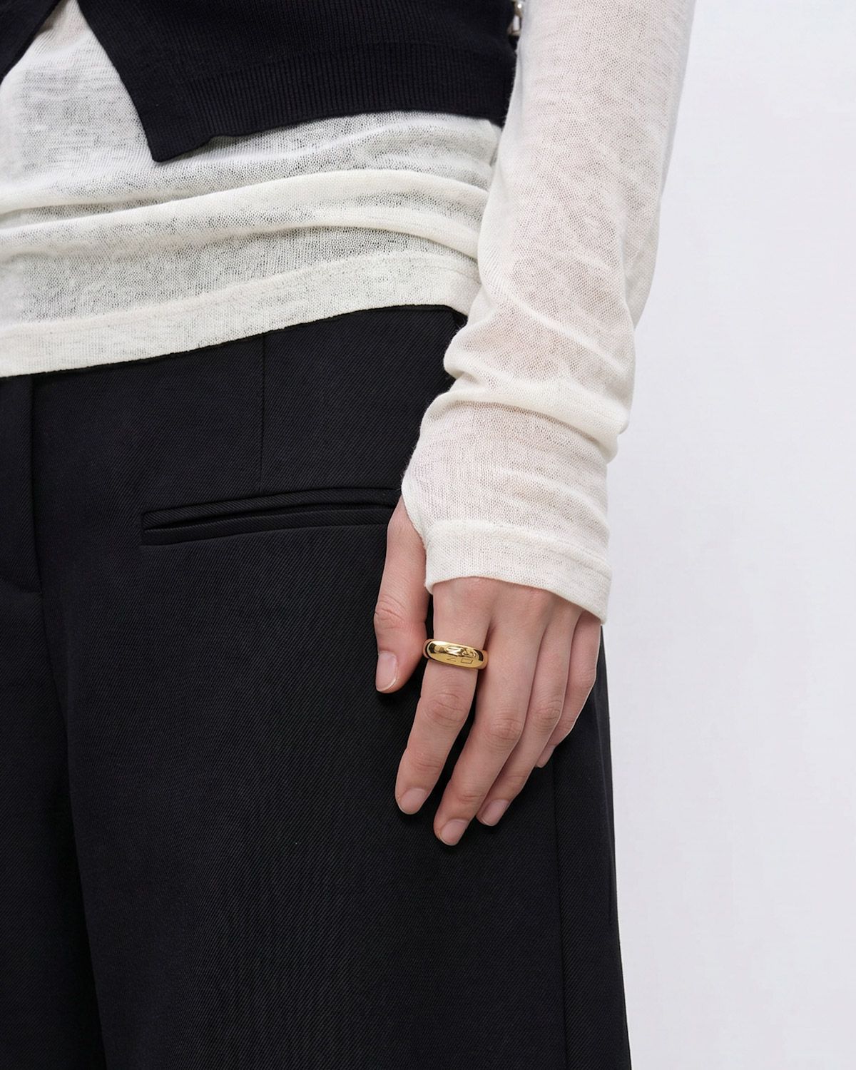 논논(NONENON) PLUMP RING[GOLD]