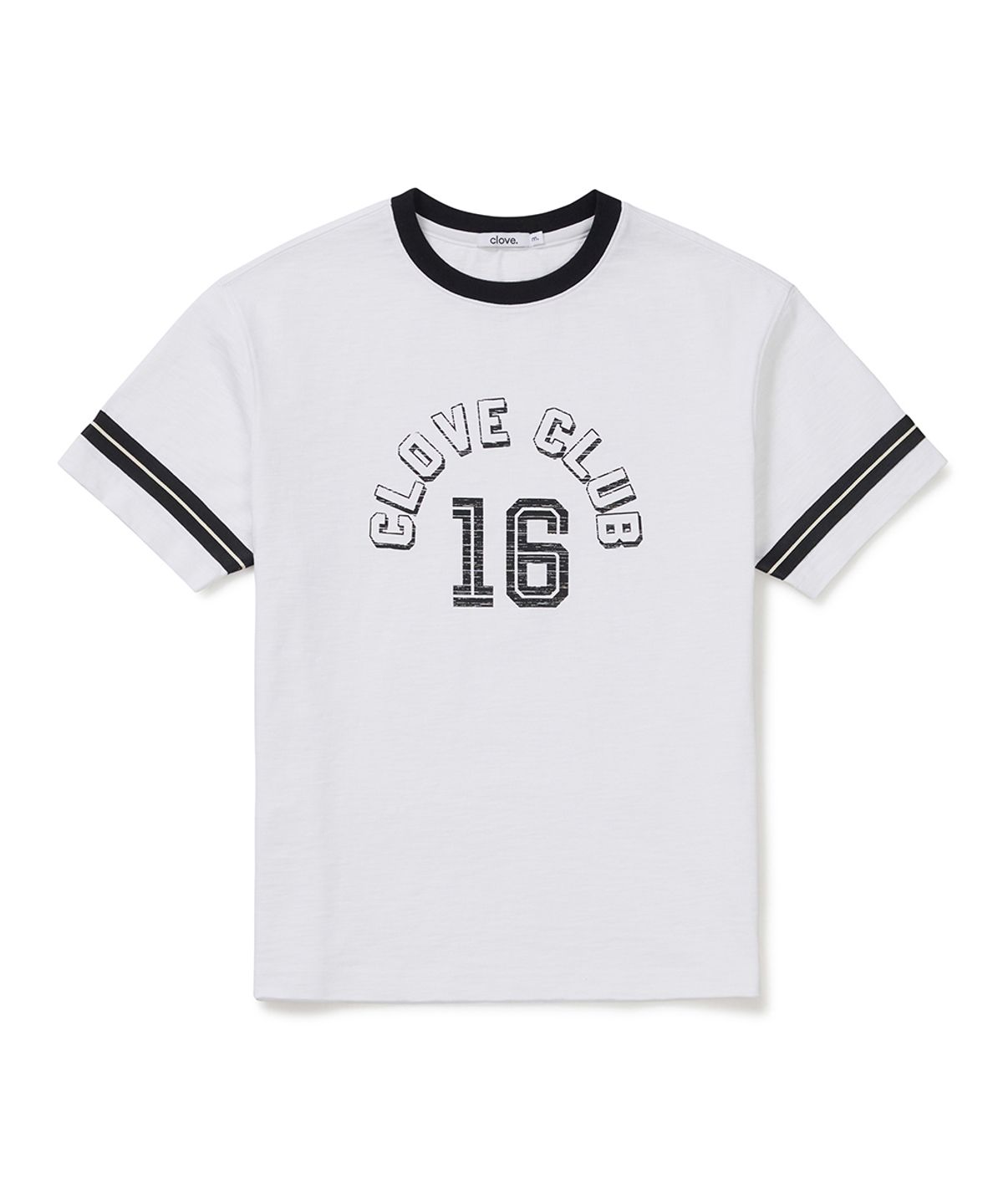 클로브(CLOVE) [26SM clove] Retro Graphic Ringer T-Shirt (White)