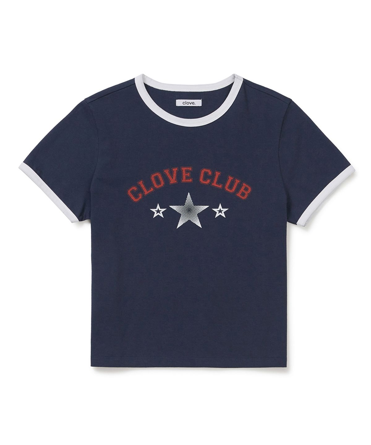 클로브(CLOVE) [26SM clove] Star Logo Ringer T-Shirt (Navy)