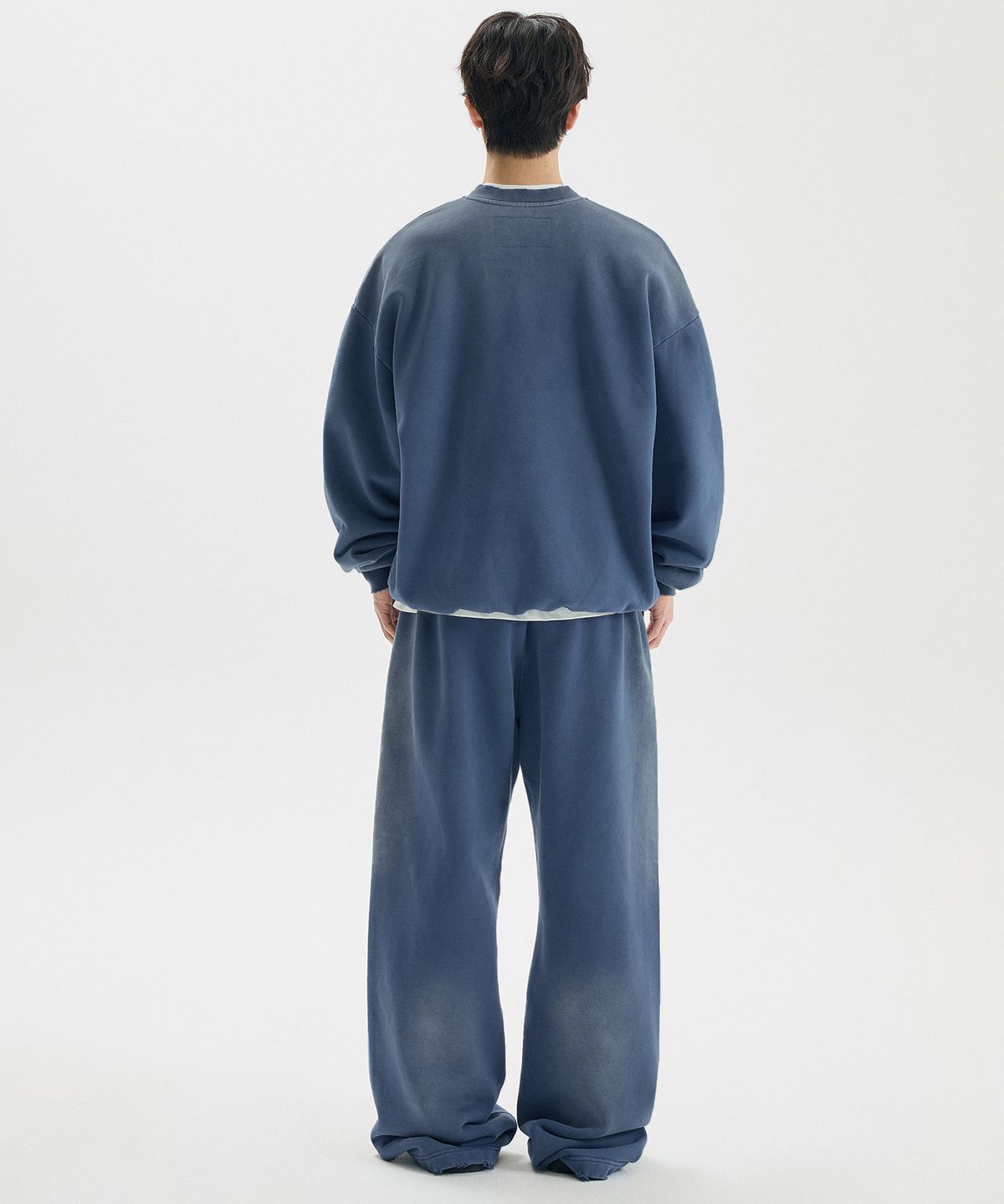 마티레(MTTIRÉ) VTG WASHED STRAIGHT SWEAT PANTS / NAVY