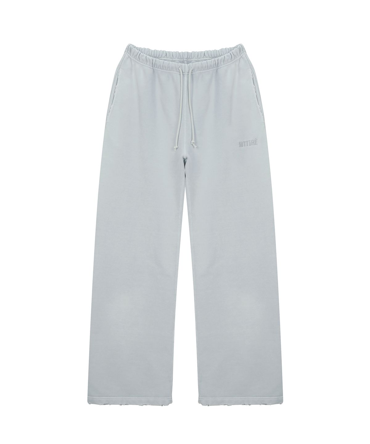 마티레(MTTIRÉ) VTG WASHED STRAIGHT SWEAT PANTS / LIGHT GRAY