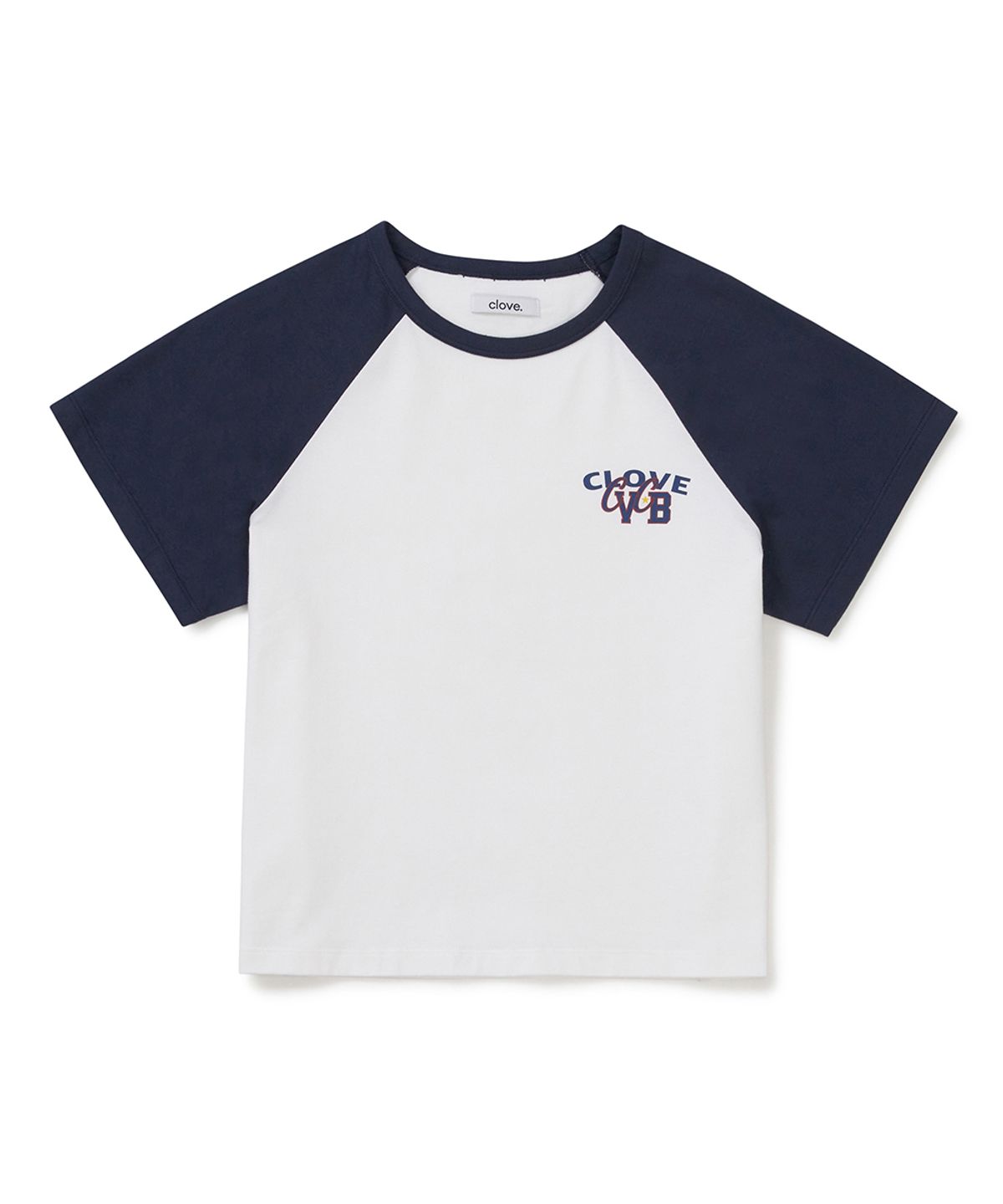 클로브(CLOVE) [26SM clove] Raglan Logo Graphic T-Shirt (White)