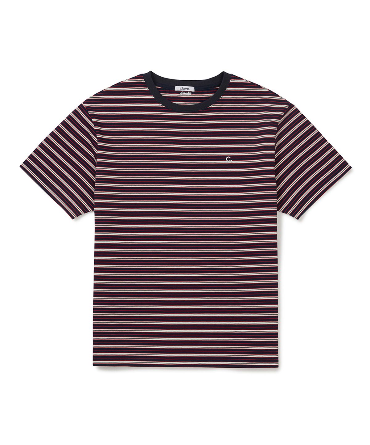 클로브(CLOVE) [26SM clove] Stripe Logo T-Shirt_Men (Navy)