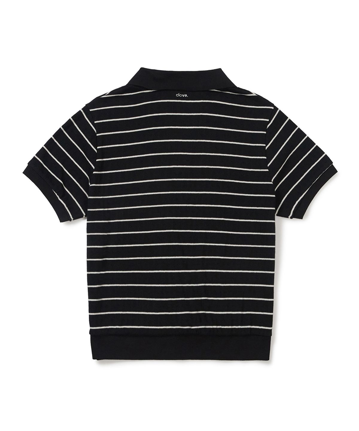 클로브(CLOVE) [26SM clove] Stripe Logo Polo Shirt (Black)