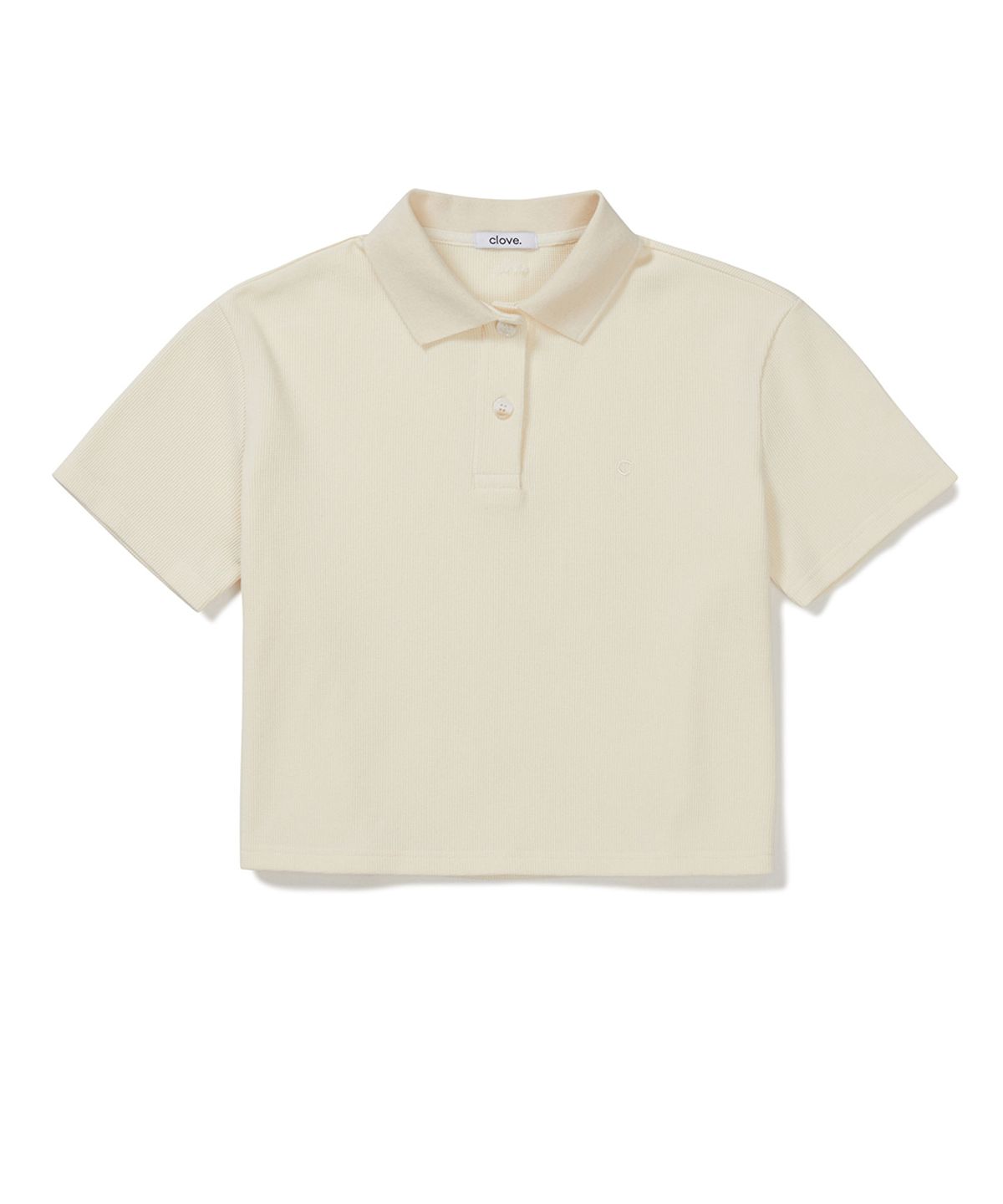 클로브(CLOVE) [26SM clove] Waffle Polo T-Shirt (Cream)