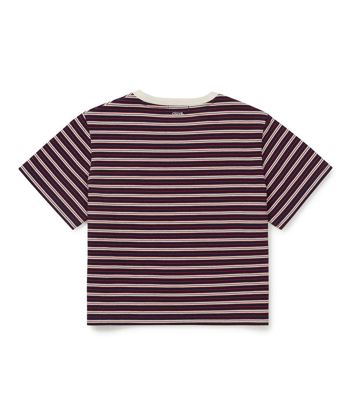 클로브(CLOVE) [26SM clove] Stripe Logo T-Shirt (Navy)