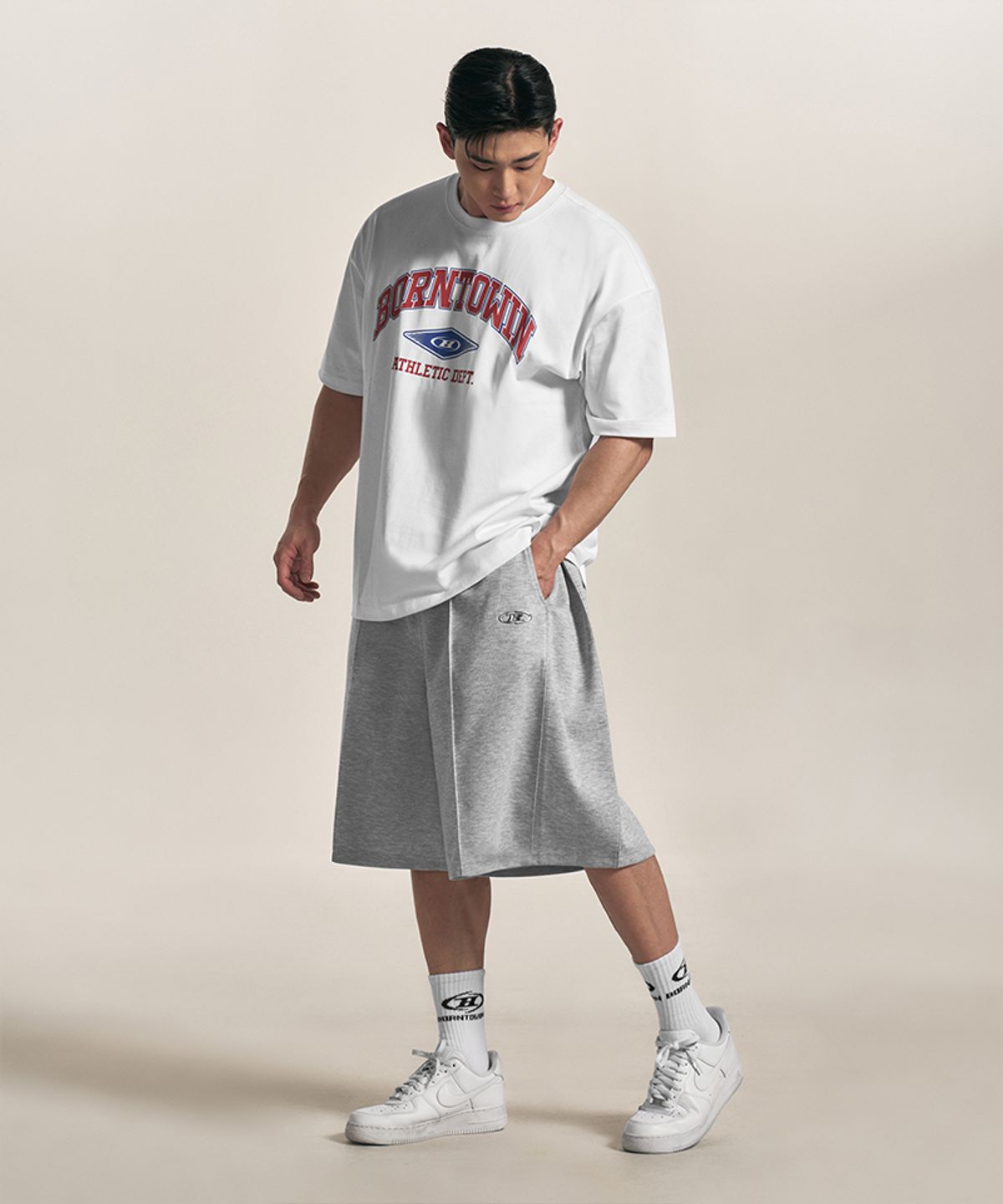 본투윈(BORN TO WIN) BORNTOWIN ARCH LOGO T-SHIRTS [WHITE]