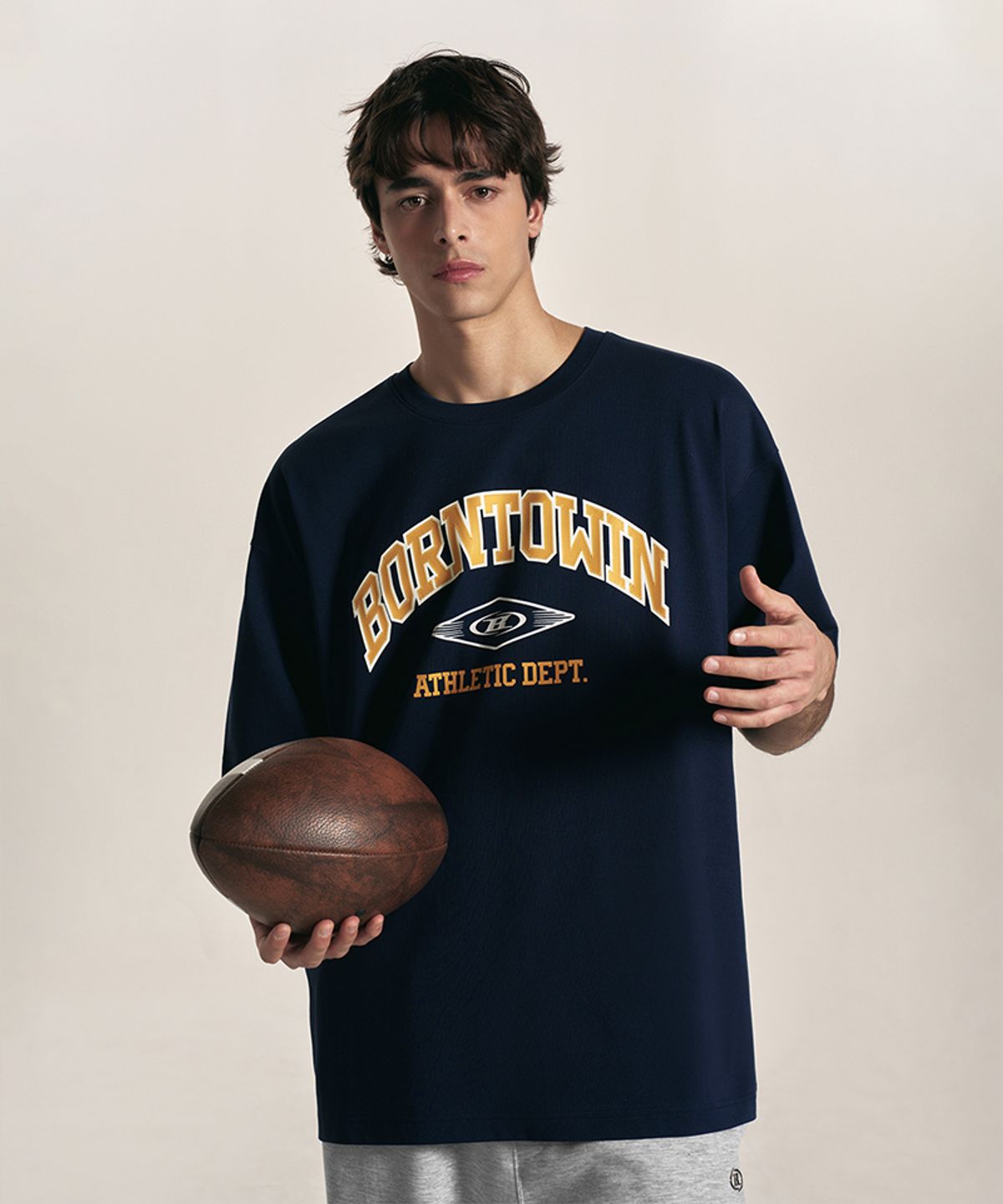 본투윈(BORN TO WIN) BORNTOWIN ARCH LOGO T-SHIRTS [NAVY]