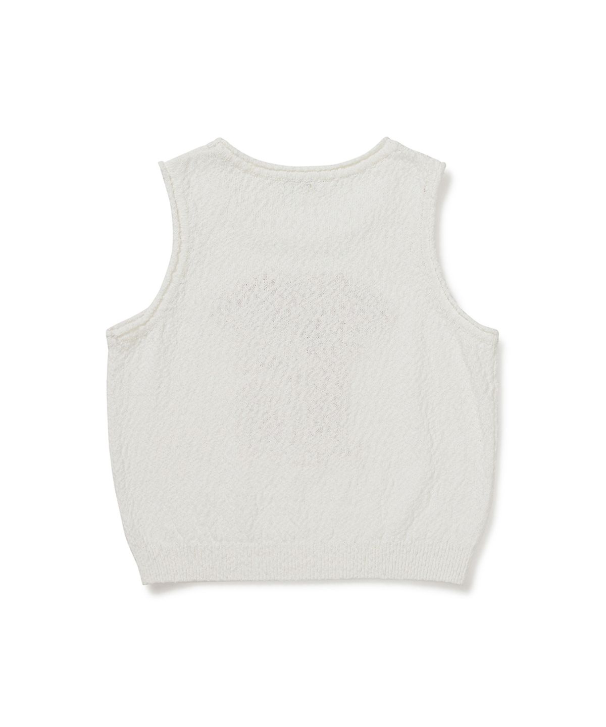 클로브(CLOVE) [26SM clove] Logo Boucle Knit Vest (Ivory)