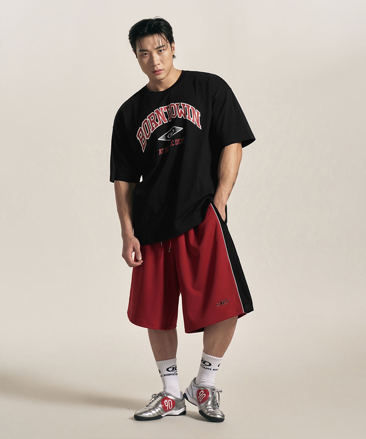 본투윈(BORN TO WIN) BORNTOWIN ARCH LOGO T-SHIRTS [BLACK]