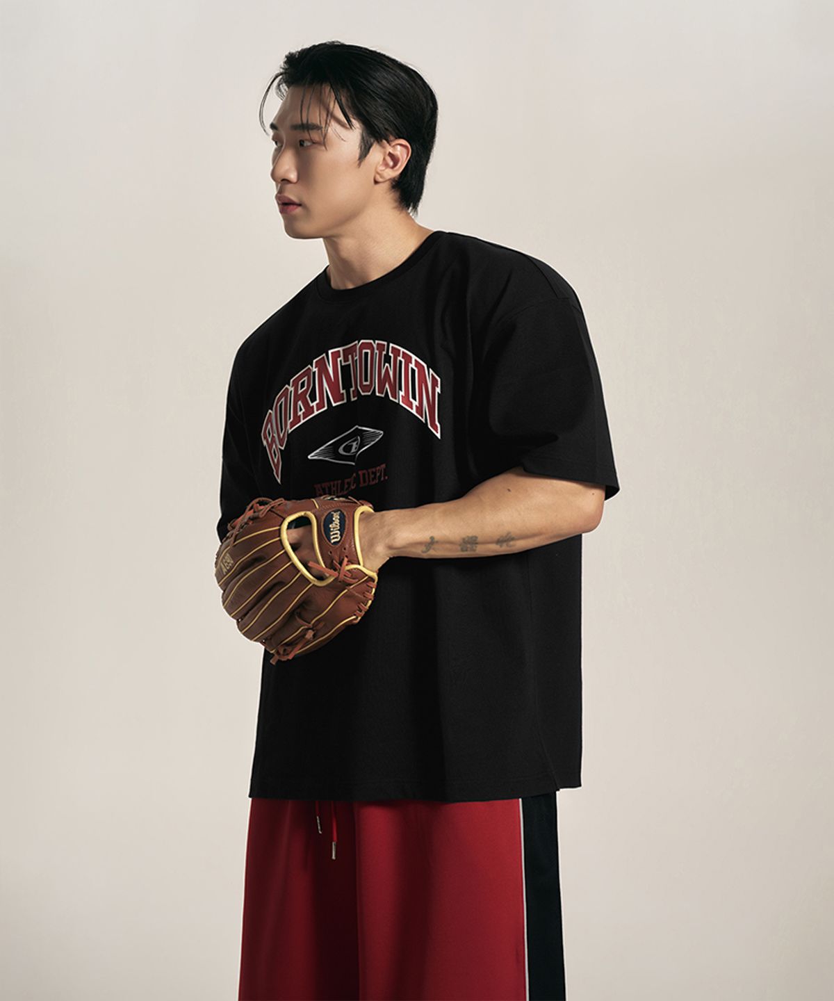 본투윈(BORN TO WIN) BORNTOWIN ARCH LOGO T-SHIRTS [BLACK]