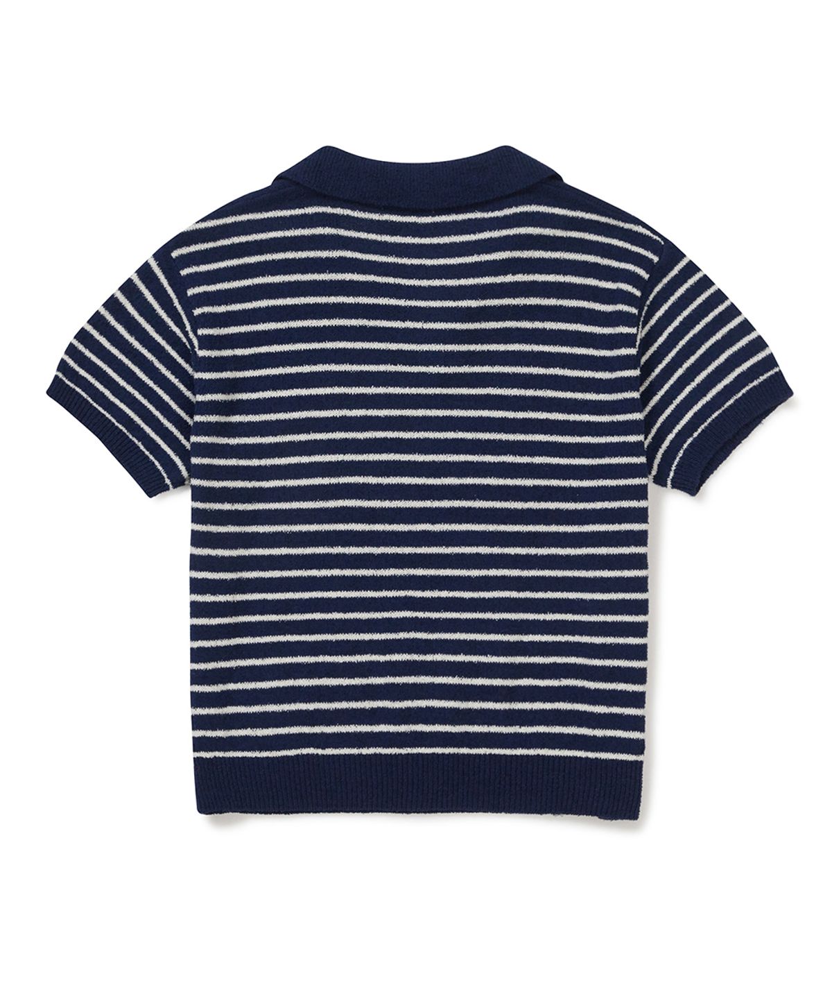 클로브(CLOVE) [26SM clove] Stripe Boucle Collar Knit (Navy)
