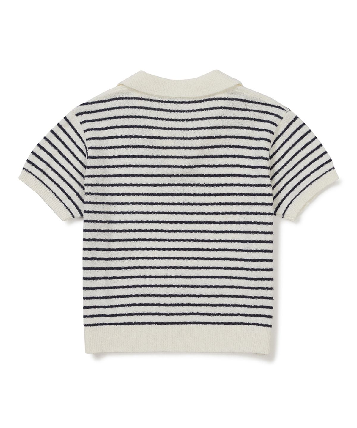 클로브(CLOVE) [26SM clove] Stripe Boucle Collar Knit (Ivory)