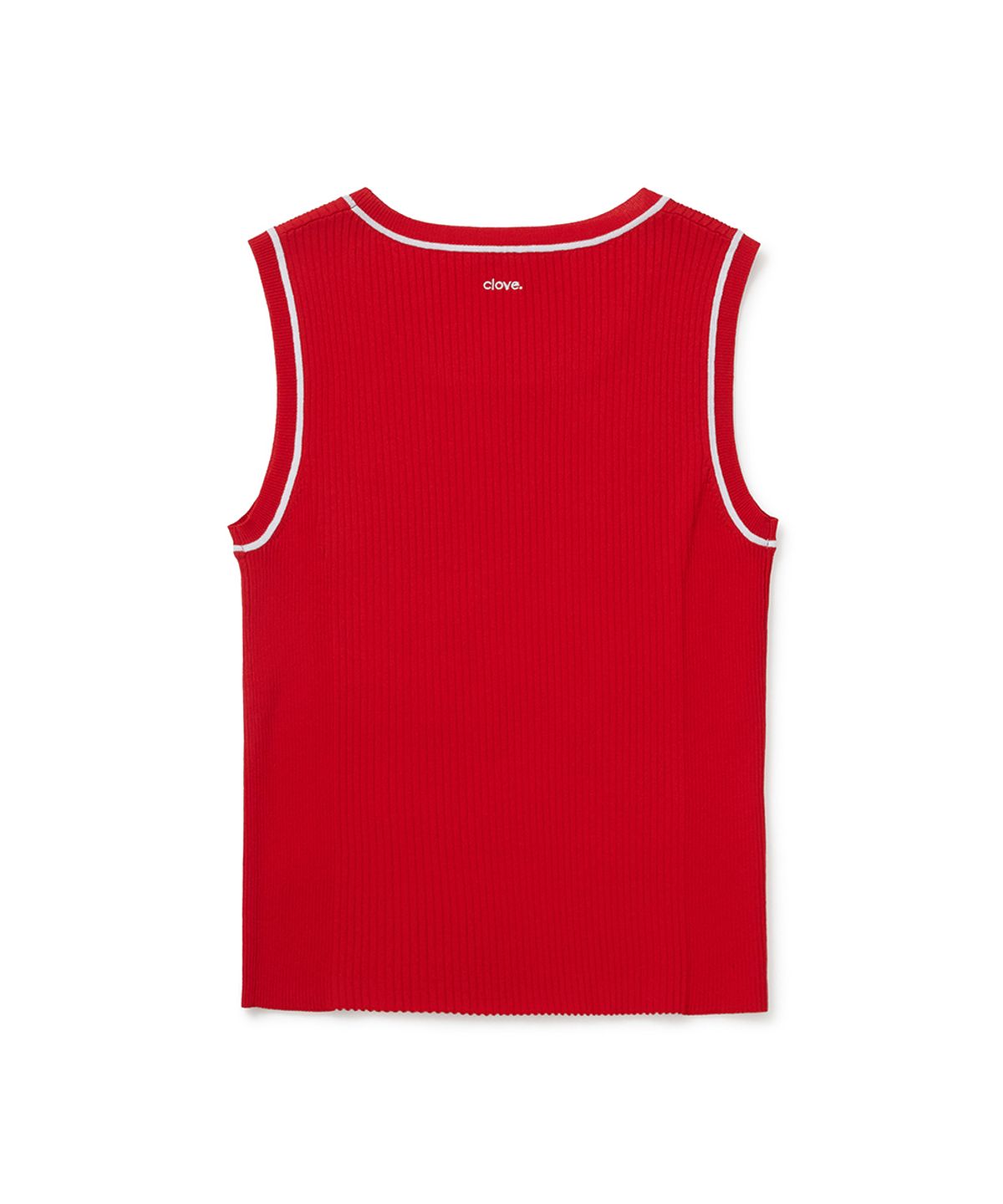 클로브(CLOVE) [26SM clove] Sleeveless Knit top (Red)