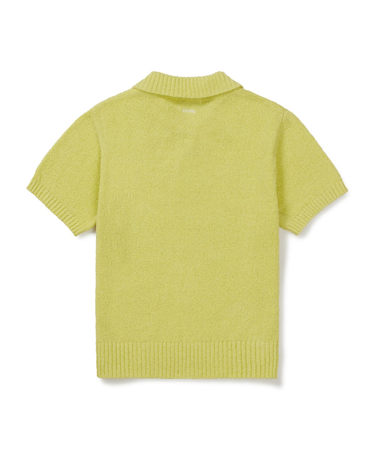 클로브(CLOVE) [26SM clove] Boucle Open Collar Knit (Lime)