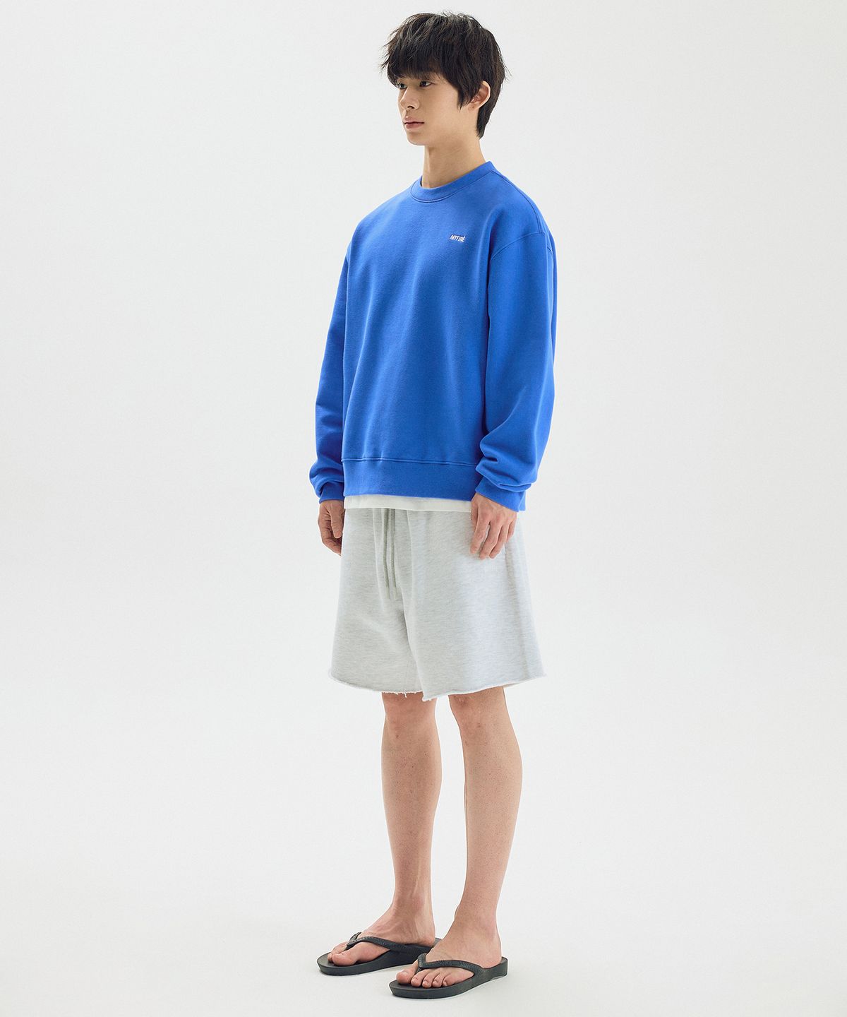마티레(MTTIRÉ) BASIC LOGO SWEATSHIRT / BLUE