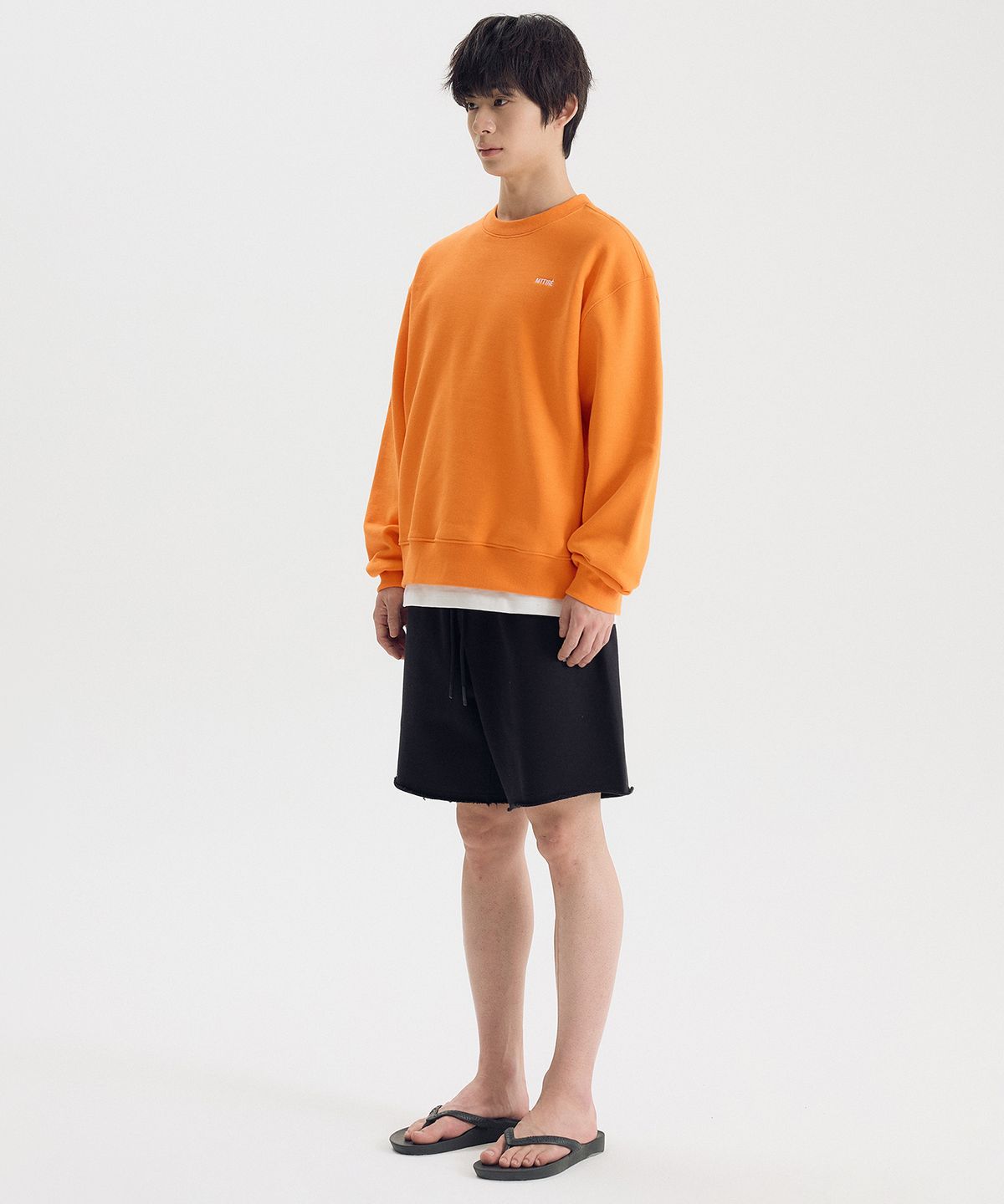 마티레(MTTIRÉ) BASIC LOGO SWEATSHIRT / ORANGE
