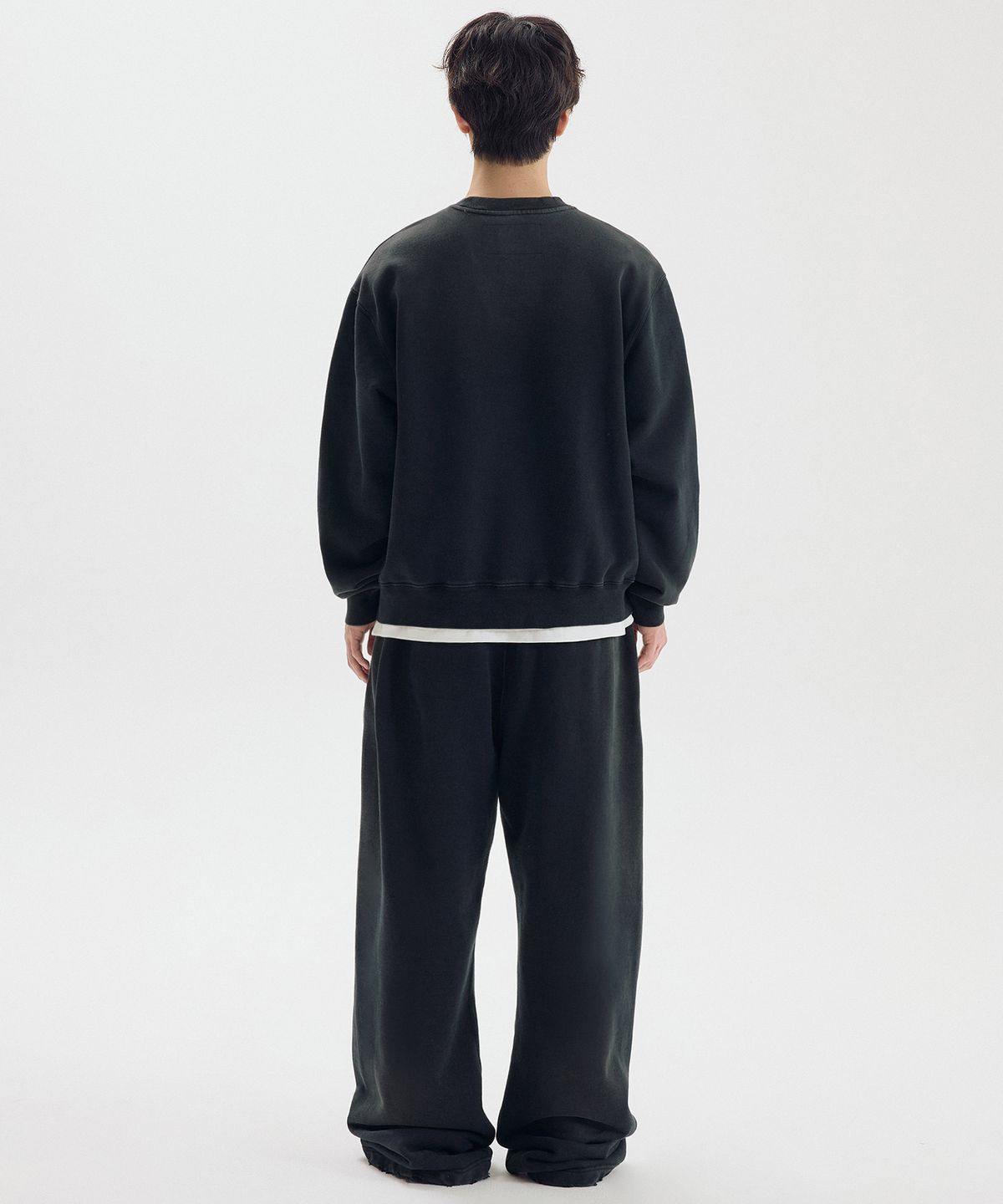 마티레(MTTIRÉ) ME WASHED OVERLAY SWEATSHIRT / BLACK