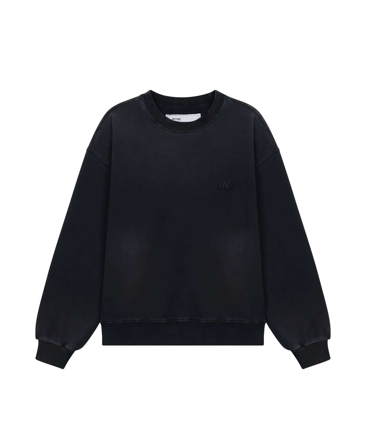 마티레(MTTIRÉ) ME WASHED OVERLAY SWEATSHIRT / BLACK