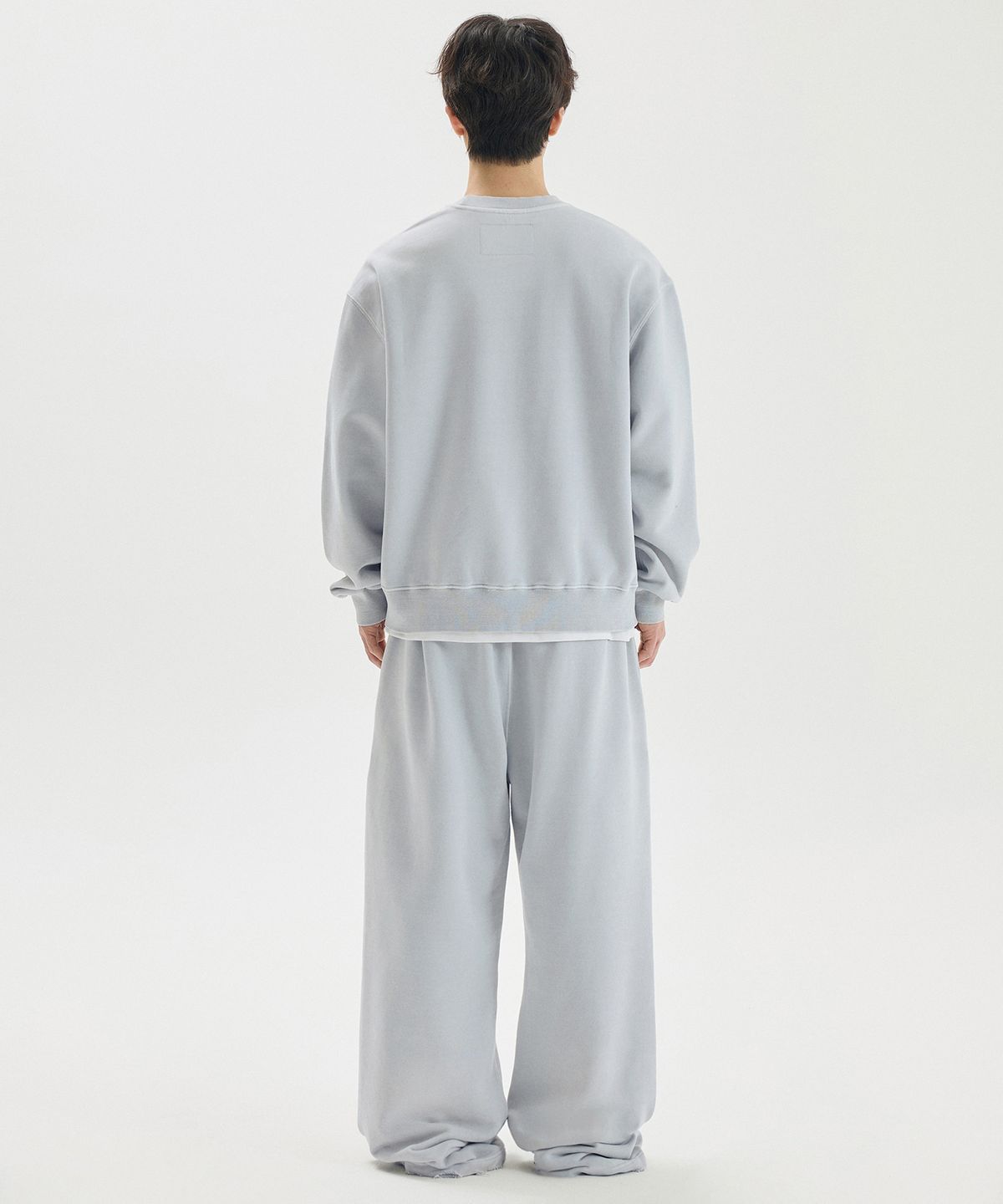 마티레(MTTIRÉ) ME WASHED OVERLAY SWEATSHIRT / LIGHT GRAY