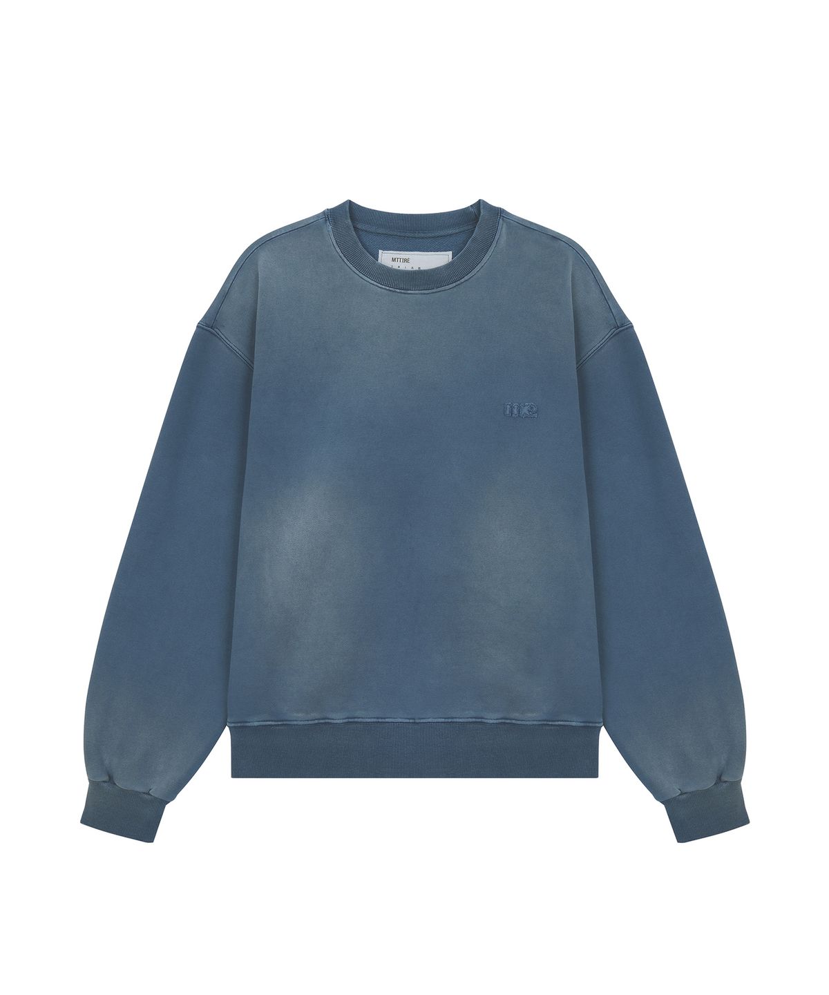 마티레(MTTIRÉ) ME WASHED OVERLAY SWEATSHIRT / NAVY