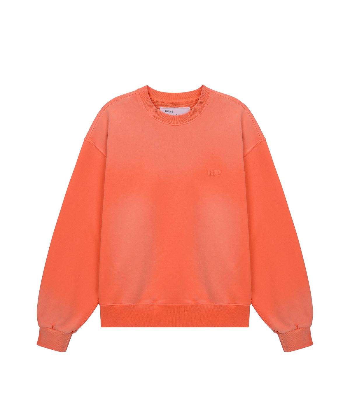 마티레(MTTIRÉ) ME WASHED OVERLAY SWEATSHIRT / ORANGE